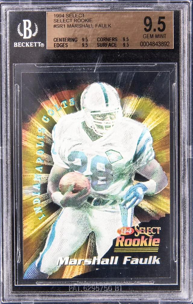 1994 Pinnacle Marshall Faulk Select Select #SR1 card image