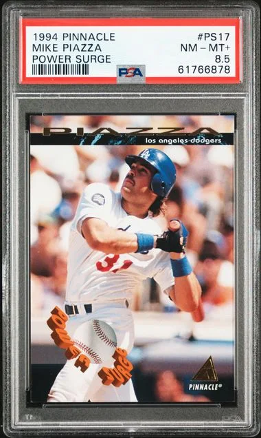 1994 Pinnacle Mike Piazza Power Surge #PS17 card image