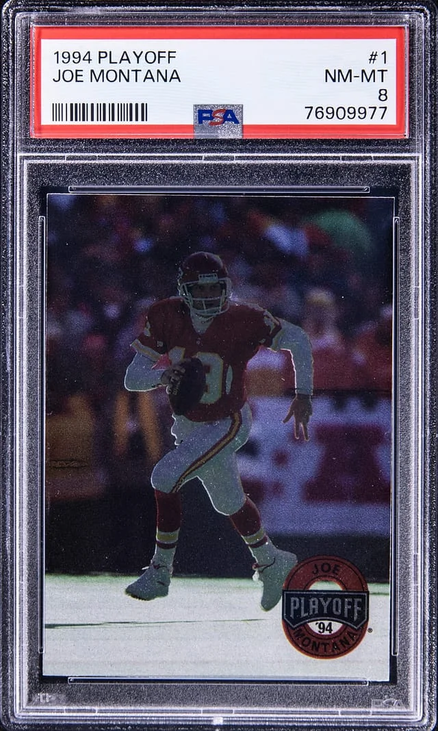 1994 Playoff Joe Montana #1 card image