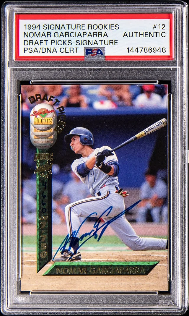 1994 Signature Rookies Draft Picks Signatures Nomar Garciaparra #12 card image