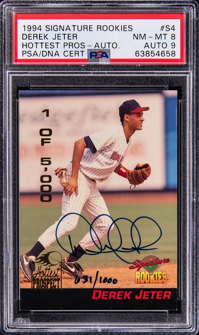 1994 Signature Rookies Hottest Prospect Autograph Derek Jeter #S4 card image