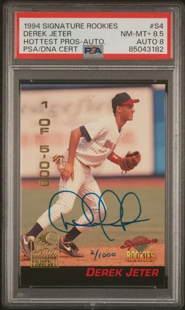 1994 Signature Rookies Hottest Prospects Autograph-D.G. Only Derek Jeter #S4 card image