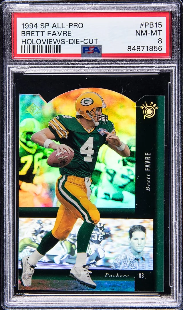 1994 SP All-Pro Holoviews Die-Cut Brett Favre #PB15 card image