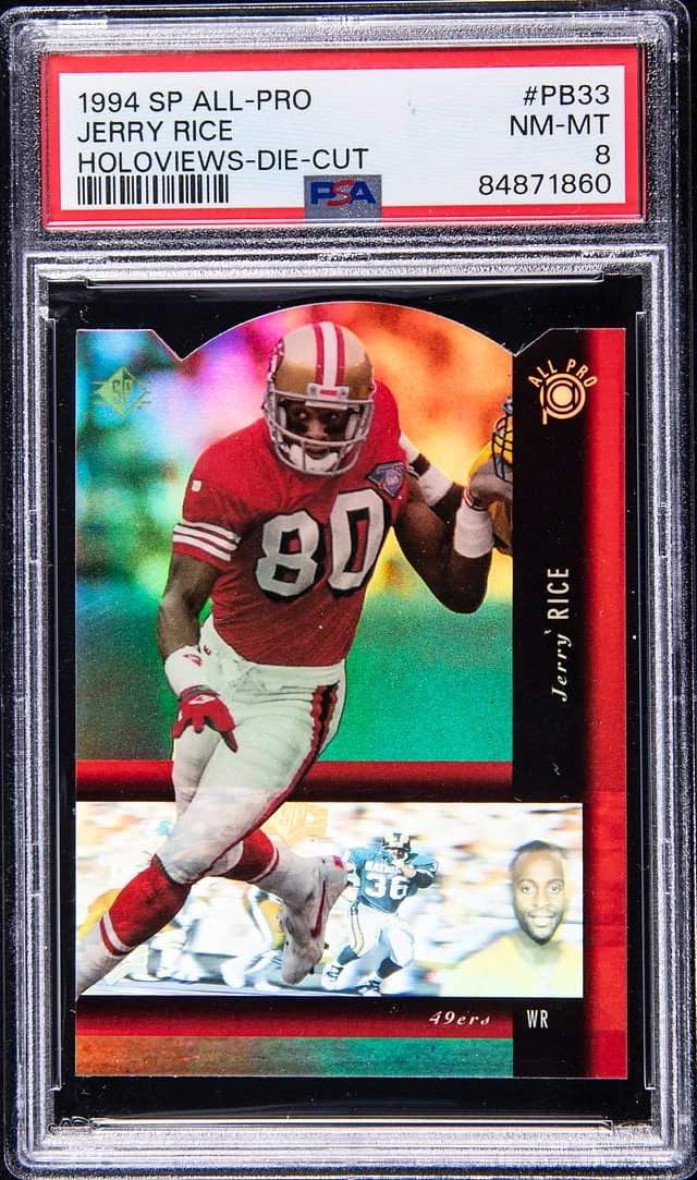 1994 SP All-Pro Holoviews Die-Cut Jerry Rice #PB33 card image