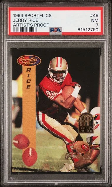 1994 Sportflics Artist's Proof Jerry Rice #45 card image