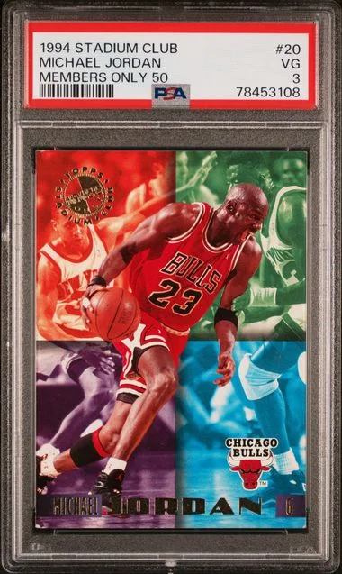 1994 Stadium Club 20 Michael Jordan Members Only #50 card image