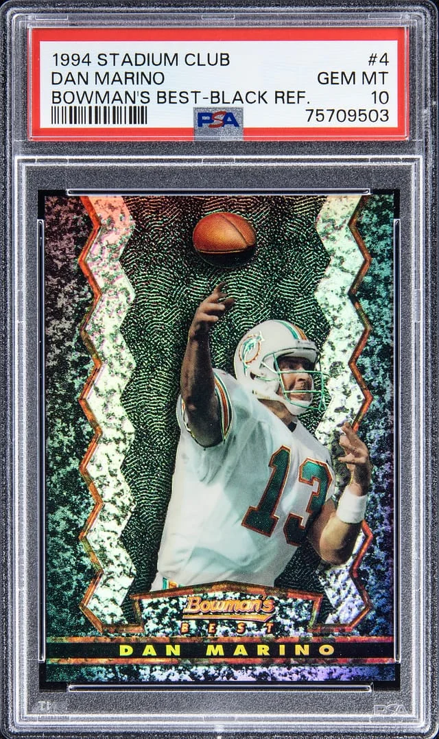 1994 Stadium Club Dan Marino Bowman's Best - Black Refractor #4 card image