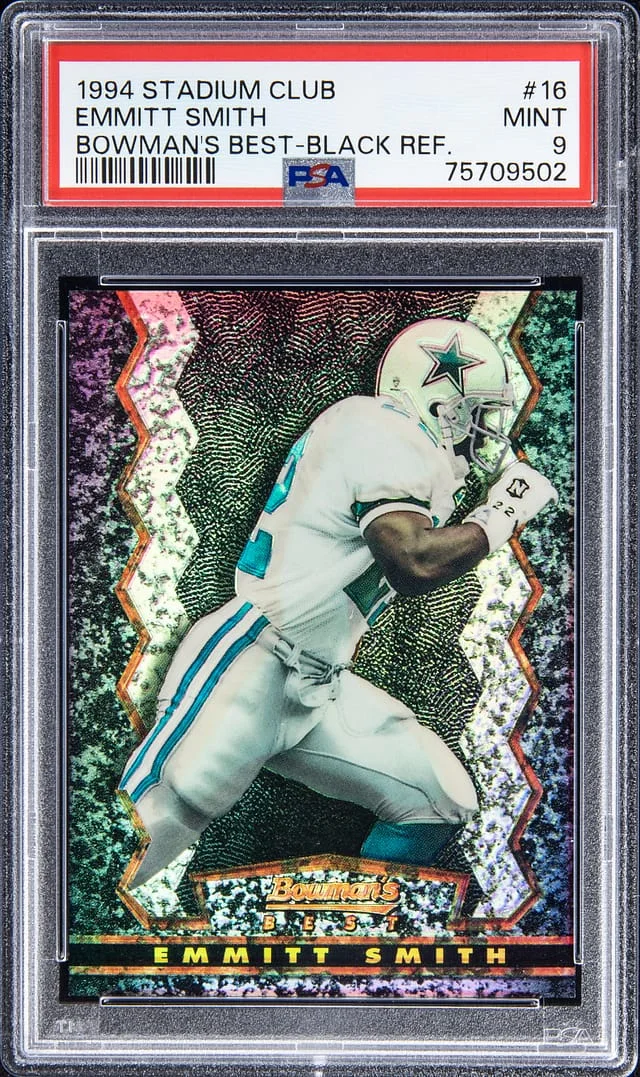 1994 Stadium Club Emmitt Smith Bowman's Best - Black Refractor #16 card image