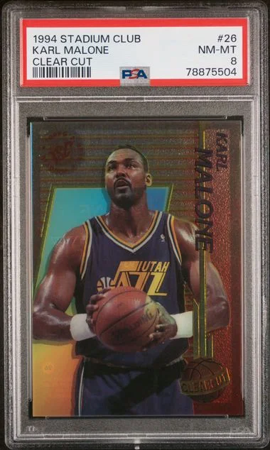 1994 Stadium Club Karl Malone Clear Cut #26 card image