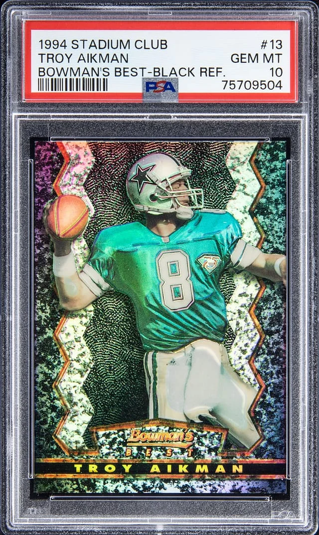 1994 Stadium Club Troy Aikman Bowmans Best - Black Refractor #13 card image