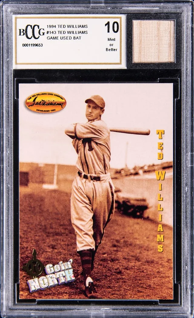 1994 Ted Williams Game Used Bat Ted Williams Bat #143 card image