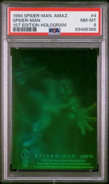 1994 The Amazing Spider-Man First Edition Hologram Spider-Man #4 card image
