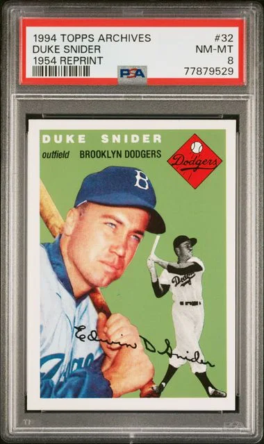 1994 Topps Archives Duke Snider 1954 Reprint #32 card image