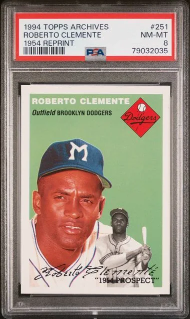 1994 Topps Archives Roberto Clemente 1954 Reprint #251 card image