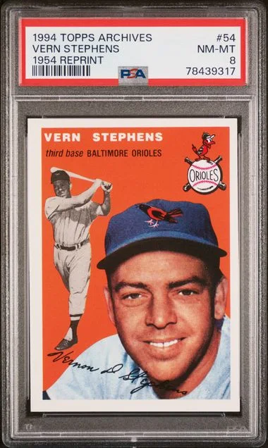 1994 Topps Archives Vern Stephens 1954 Reprint #54 card image