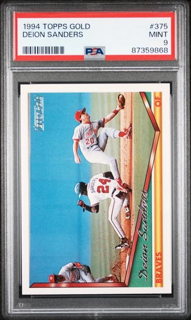 1994 Topps Deion Sanders Gold #375 card image