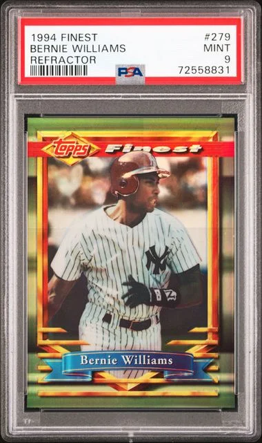 1994 Topps Finest Bernie Williams Refractor #279 card image