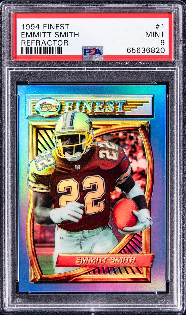 1994 Topps Finest Emmitt Smith Refractor #1 card image