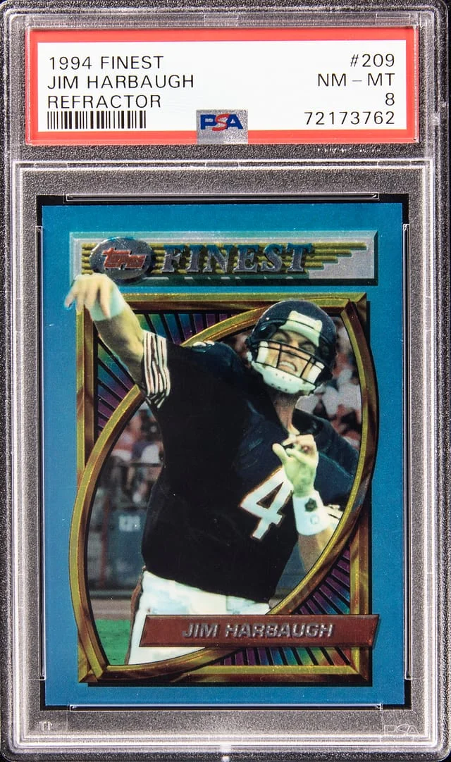 1994 Topps Finest Jim Harbaugh Refractor #209 card image