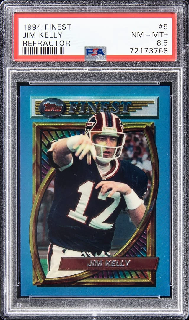 1994 Topps Finest Jim Kelly Refractor #5 card image