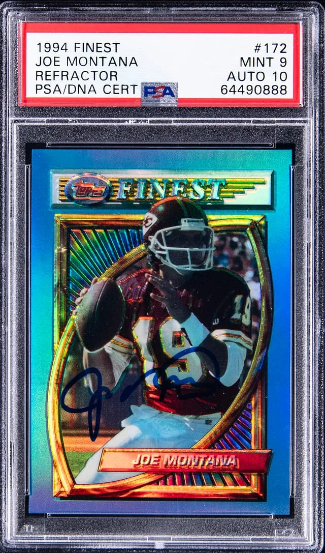 1994 Topps Finest Joe Montana Refractor #172 card image