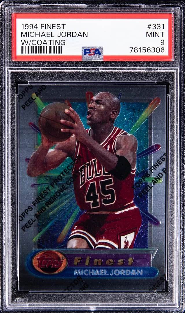 1994 Topps Finest Michael Jordan With Coating #331 card image