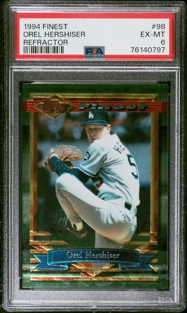 1994 Topps Finest Orel Hershiser Refractor #98 card image