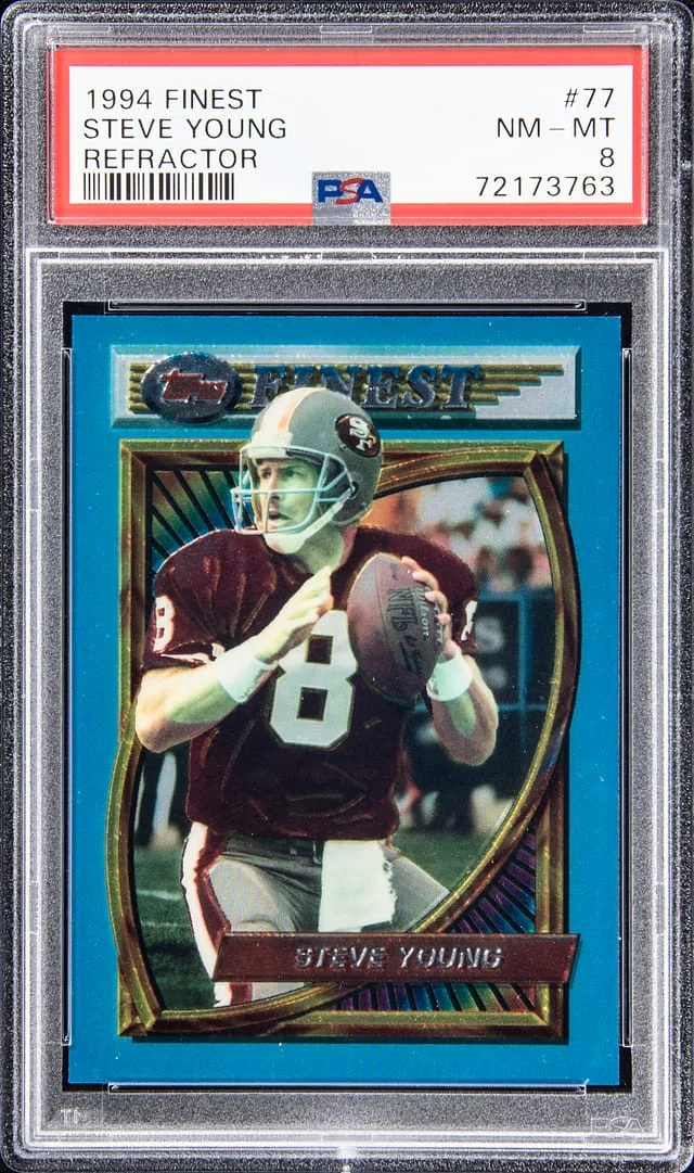 1994 Topps Finest Steve Young Refractor #77 card image
