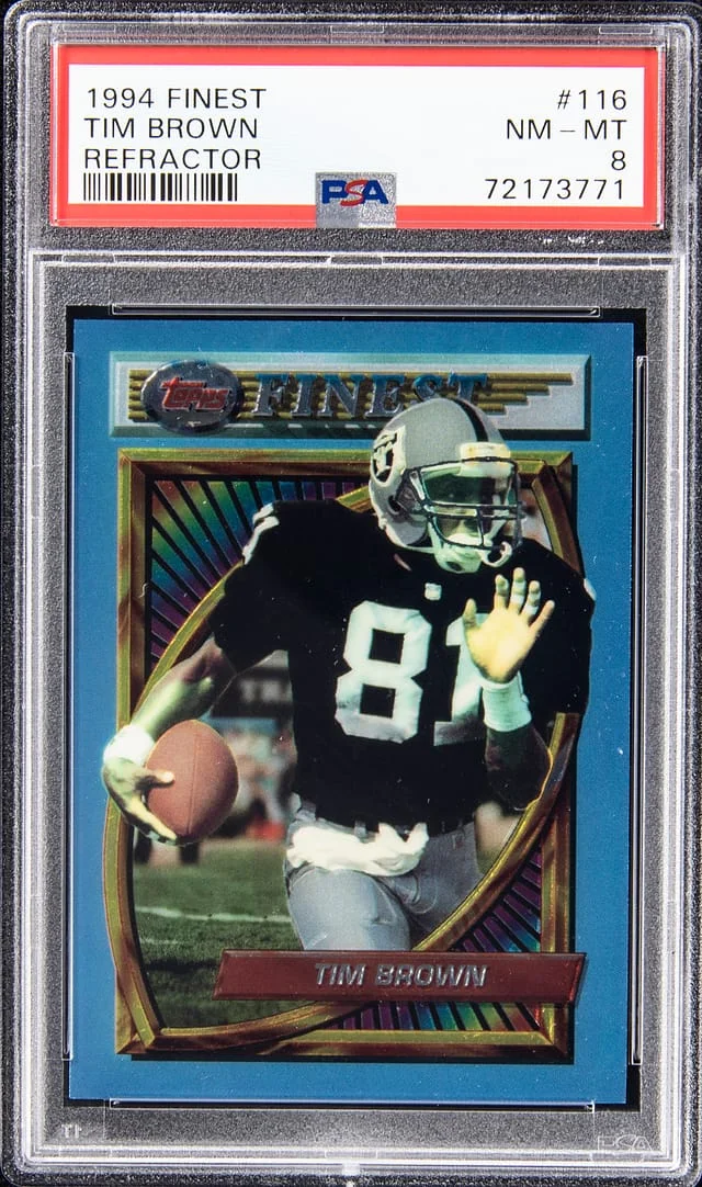 1994 Topps Finest Tim Brown Refractor #116 card image