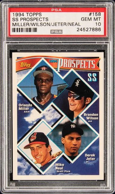 1994 Topps Ss Prospects Miller/Wilson/Jeter/Neal #158 card image