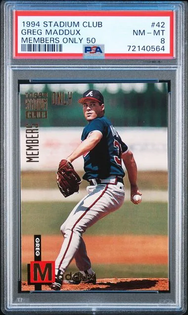 1994 Topps Stadium Club Members Only Greg Maddux 50 #42 card image