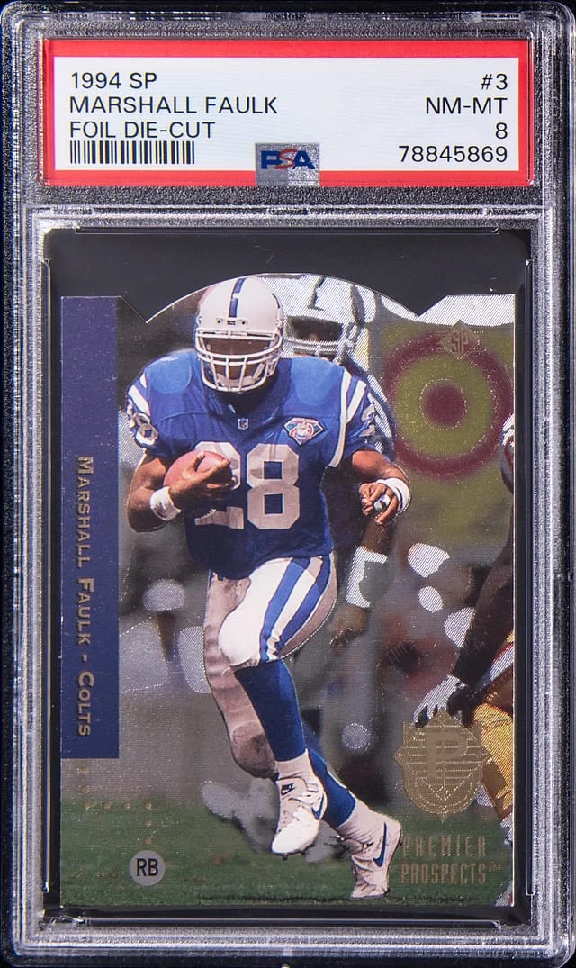 1994 UD SP Foil Die-Cut Marshall Faulk #3 card image