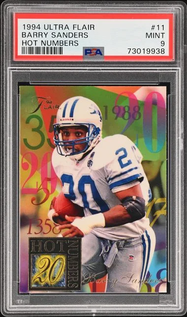 1994 Ultra Barry Sanders Flair Hot Numbers #11 card image