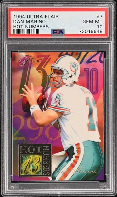 1994 Ultra Dan Marino Flair Hot Numbers #7 card image