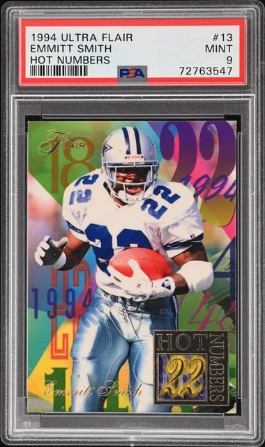 1994 Ultra Emmitt Smith Flair Hot Numbers #13 card image