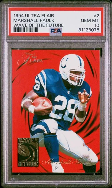 1994 Ultra Marshall Faulk Flair Wave Of The Future #2 card image