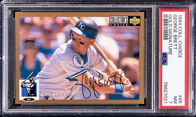 1994 Upper Deck Collector's Choice George Brett Gold Signature #65 card image