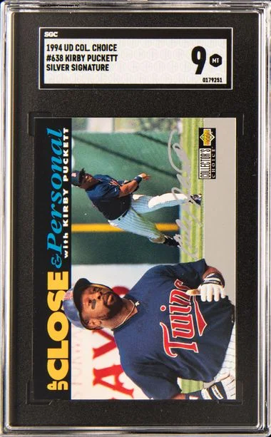 1994 Upper Deck Collector's Choice Kirby Puckett Sliver Signature #638 card image