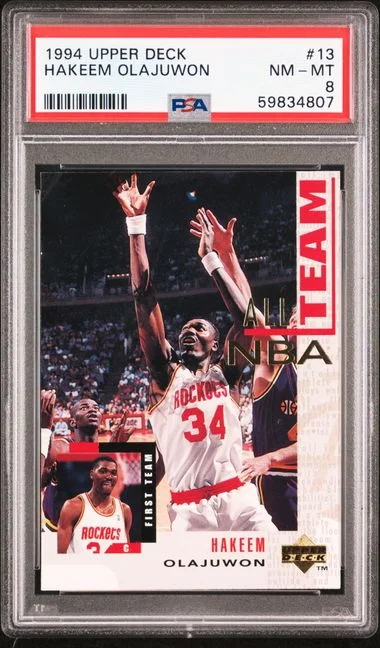 1994 Upper Deck Hakeem Olajuwon #13 card image