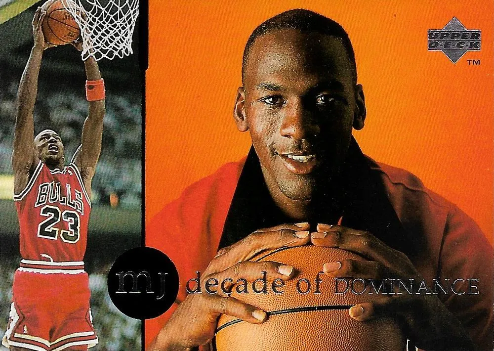 1994 Upper Deck Jordan Rare Air Michael Jordan Decade of Dominance #J2 card image