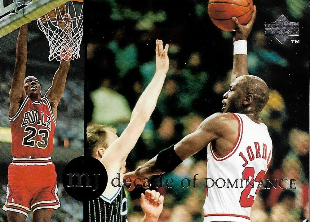 1994 Upper Deck Jordan Rare Air Michael Jordan Decade of Dominance #J9 card image