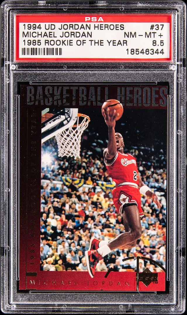 1994 Upper Deck Michael Jordan Jordan Heroes 1985 Of The Year #37 card image