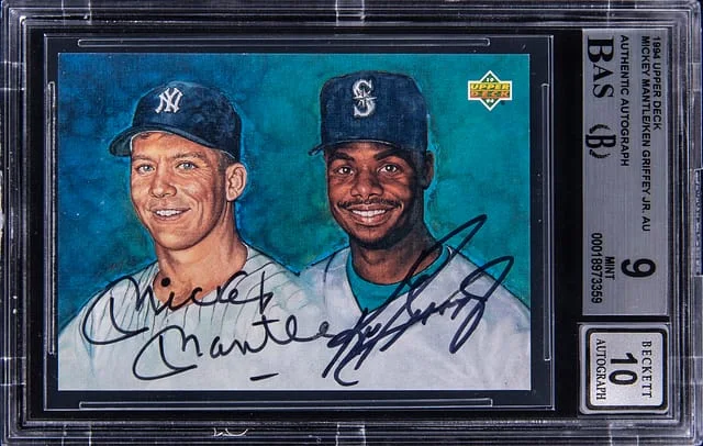 1994 Upper Deck Mickey Mantle/Ken Griffey Jr. #no-number card image