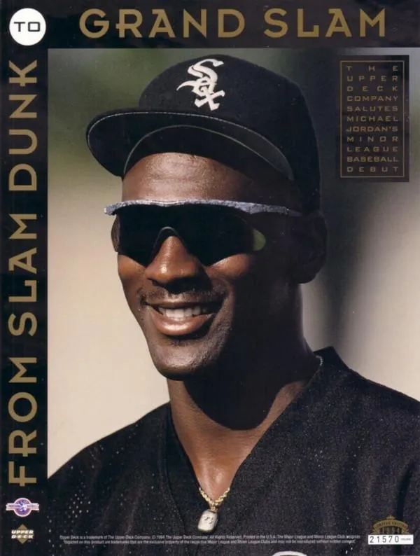 1994 Upper Deck Minor League Michael Jordan : From Slam Dunk to Grand Slam Commemorative Sheet #NNO card image