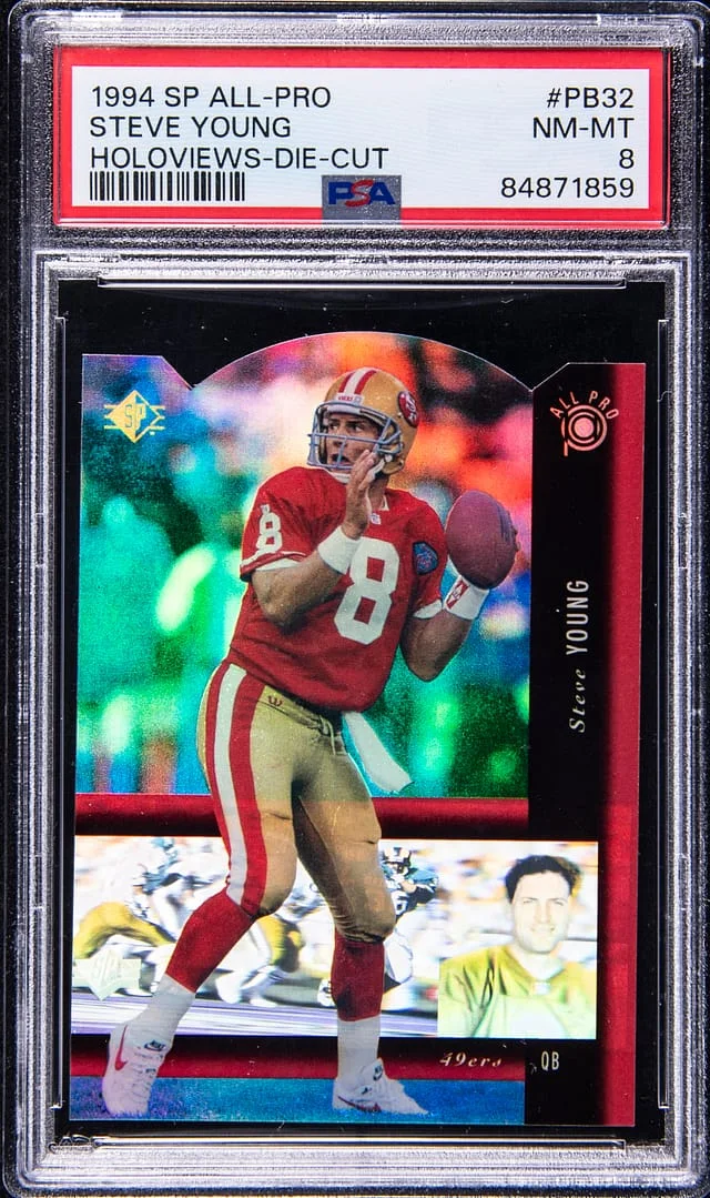 1994 Upper Deck SP Steve Young All-Pro Holoviews Die-Cut #PB32 card image