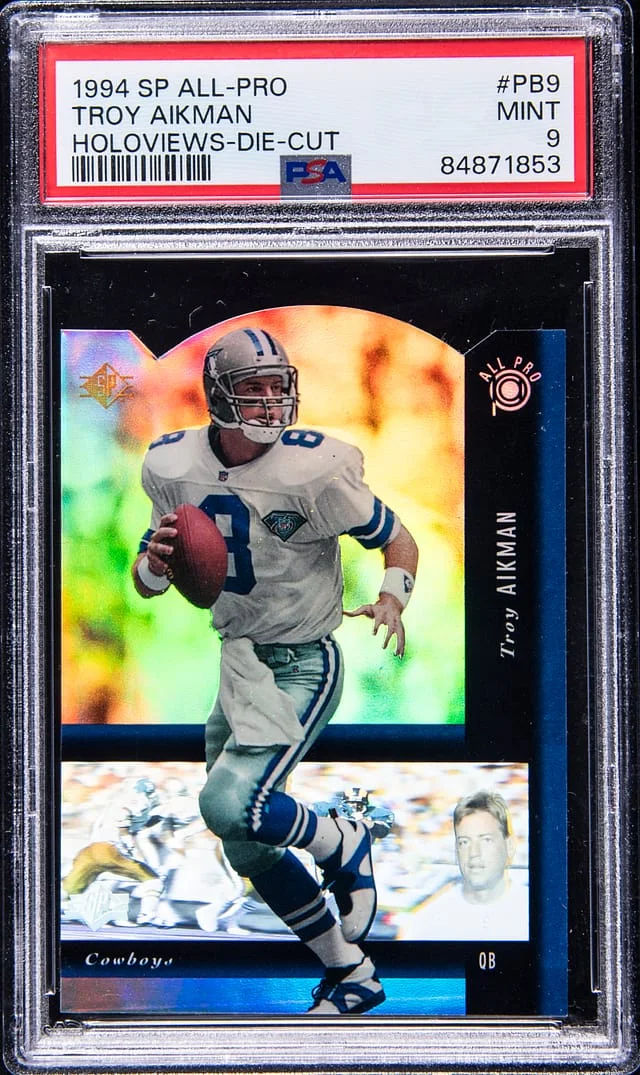 1994 Upper Deck SP Troy Aikman All-Pro Holoviews Die-Cut #PB9 card image