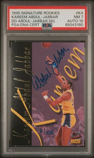1995-93 Signature Rookies Draft Day Abdul Jabbar Signatures D.G. Only Kareem Abdul-Jabbar #K4 card image