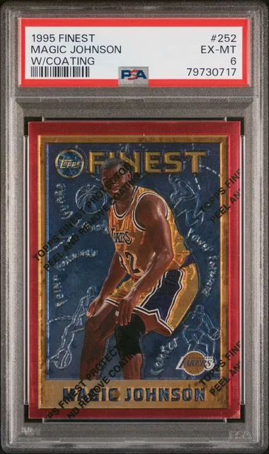 1995-96 Finest Magic Johnson W/Coating #252 card image