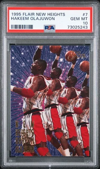 1995-96 Flair Hakeem Olajuwon New Heights #7 card image