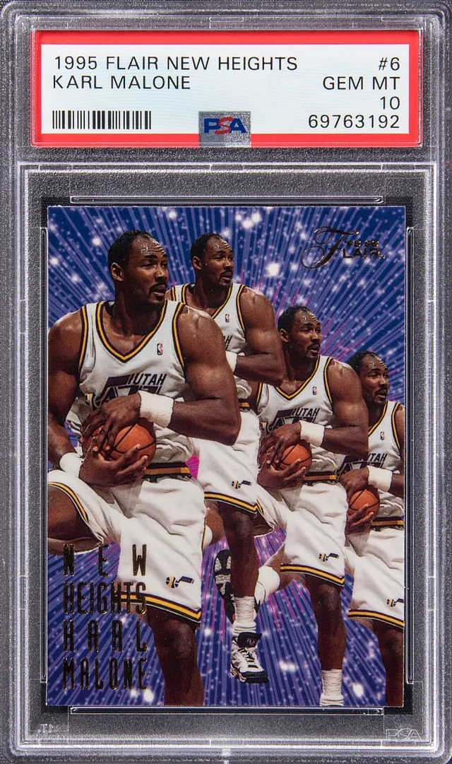 1995-96 Flair Karl Malone New Heights #6 card image